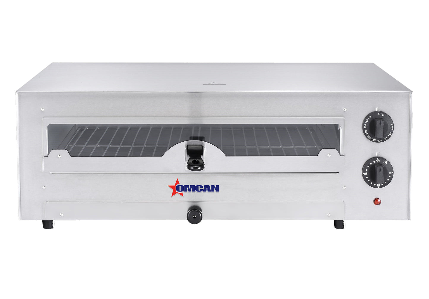 Omcan 44309 Electric Single Chamber Pizza Oven with Glass Door for 16" Pizza