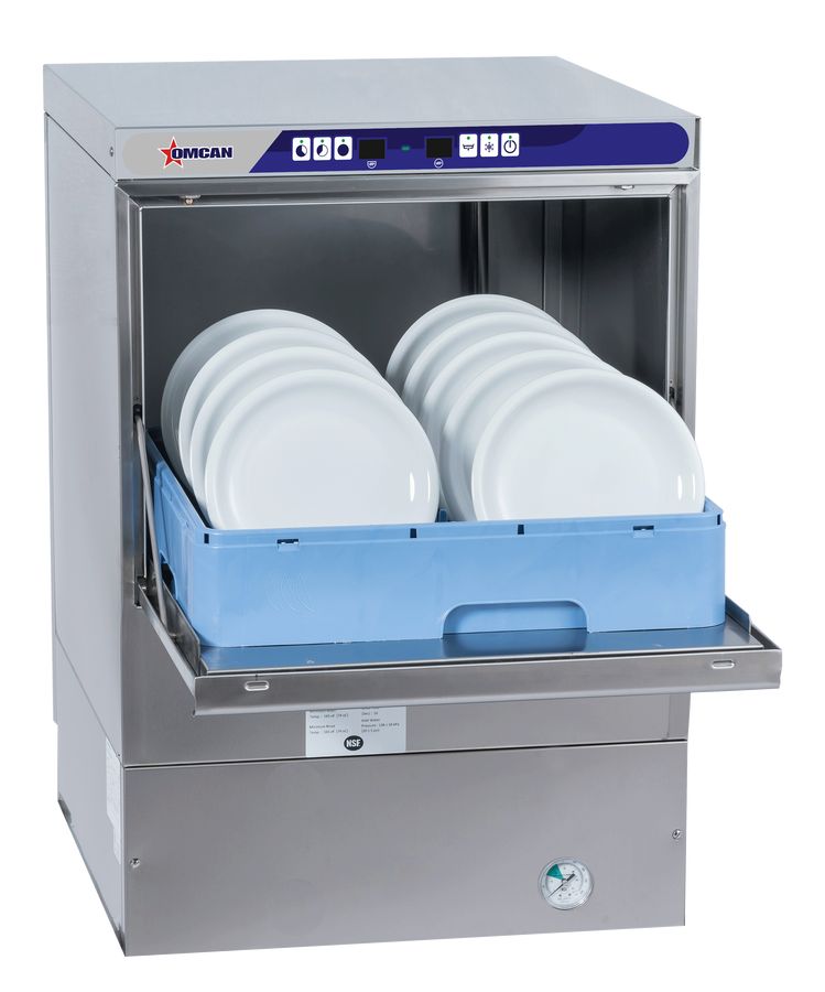 Omcan 46798 23-inch High Temperature Undercounter Dishwasher with Digital Control