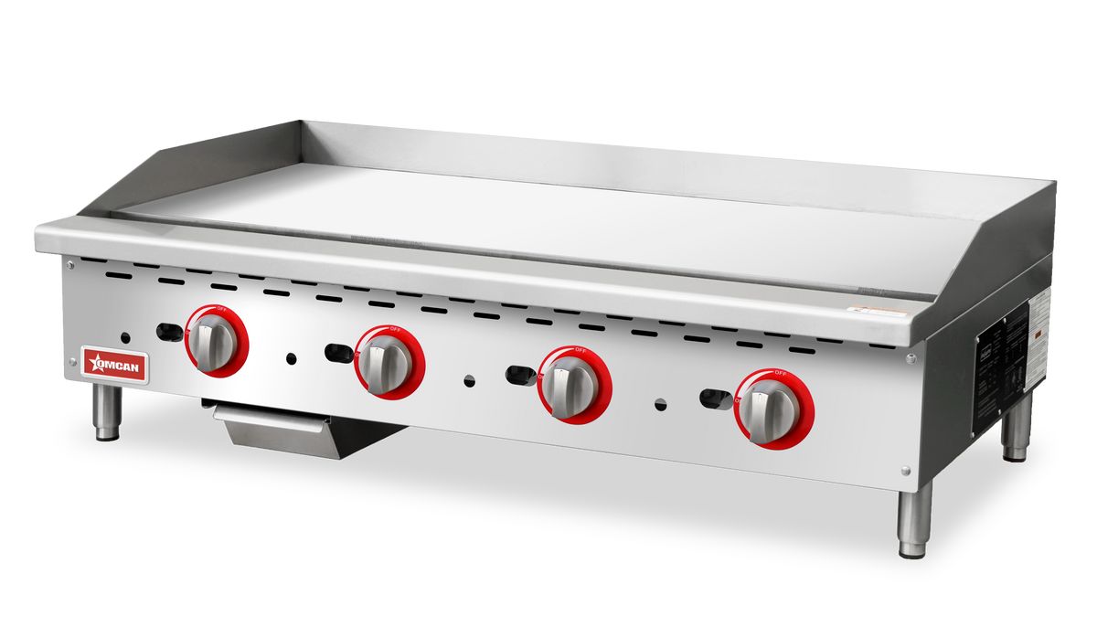 Omcan 47373 48" Countertop Gas Griddle with Thermostat Control