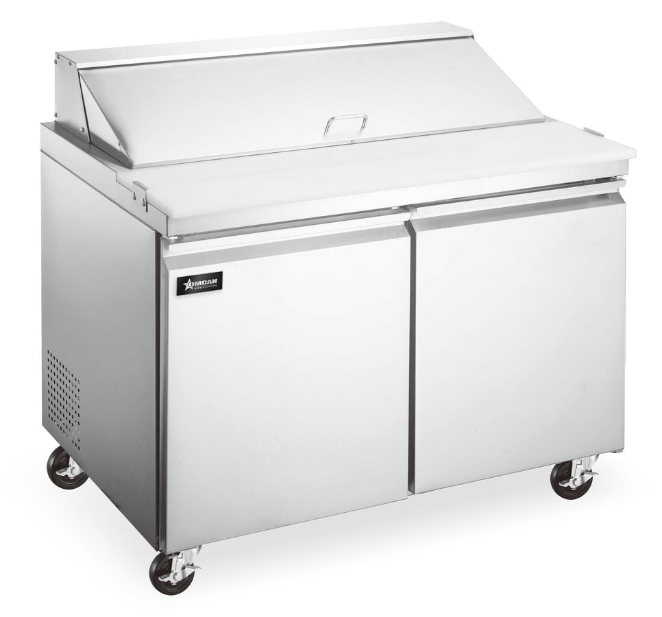 Omcan 50034 9 cu.ft 36" 2-Door Refrigerated Prep Table