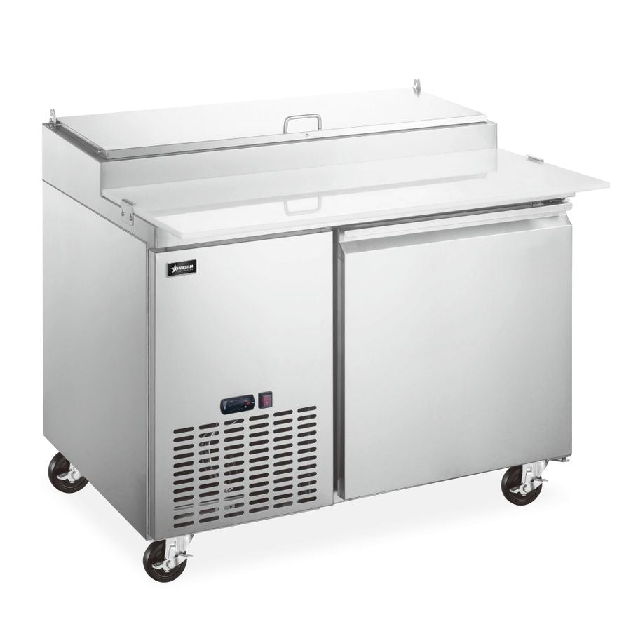 Omcan 50042 14 cu.ft 50" Single Door Refrigerated Pizza Prep Table