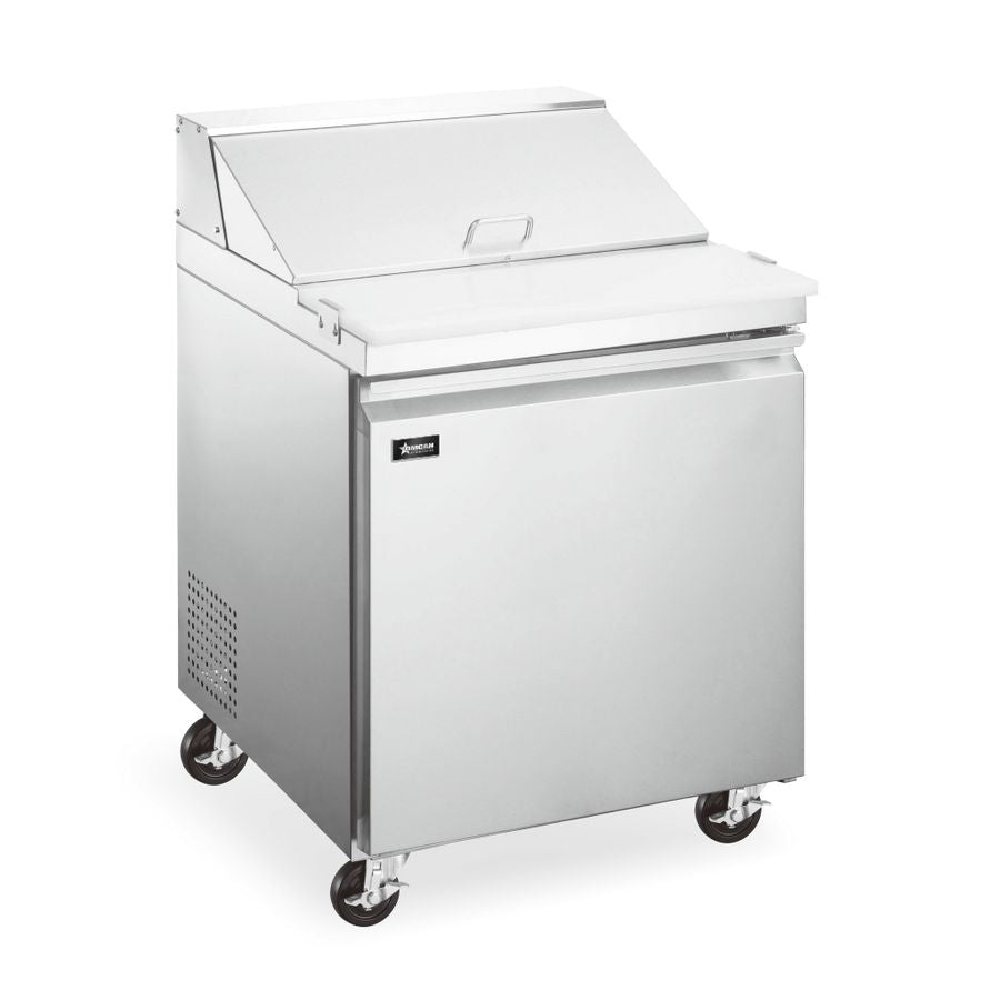 Omcan 50045 5.7 cu.ft 28" Single Door Refrigerated Prep Table
