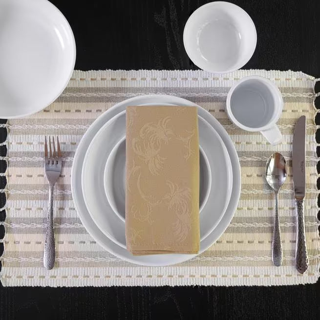 Snap Drape 54702020NH049 20" x 20" Sandalwood Spun Poly Windsor Napkin