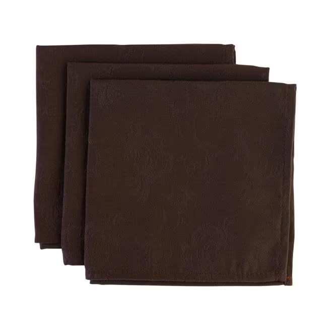 Snap Drape 54702020NH515 20" x 20" Chocolate Spun Poly Windsor Napkin