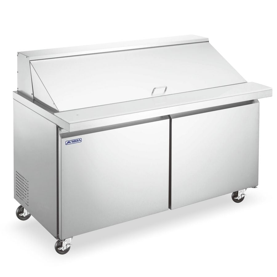 Omcan 59047 15 cu.ft. (496 L) 60" 2-Door Aurora Refrigerated Prep Table