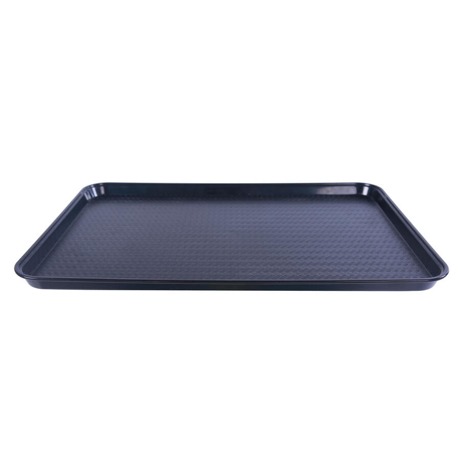 Omcan 81103 18" x 30" Black ABS Plastic Food and Produce Display / Merchandising Tray
