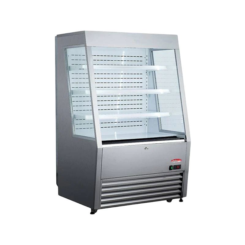 BakeMax BMGGS36 36" Stainless Steel Floor Model Grab and Go Refrigerated Display Merchandiser