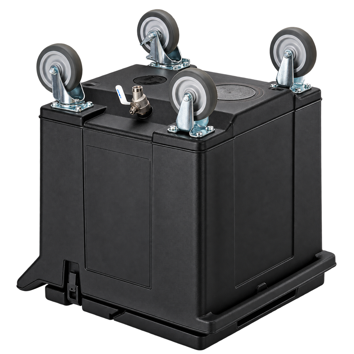 Carlisle IC225003 Black Cateraide Ice Caddy (2 Rigid Casters, 2 Swivel Casters)