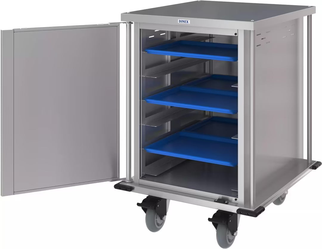 Dinex DXPTQC12DX2768 2 Trays Per Slide 12 Trays Single Door Totally Quiet Compact Cart - 3SD TR Aethon Base