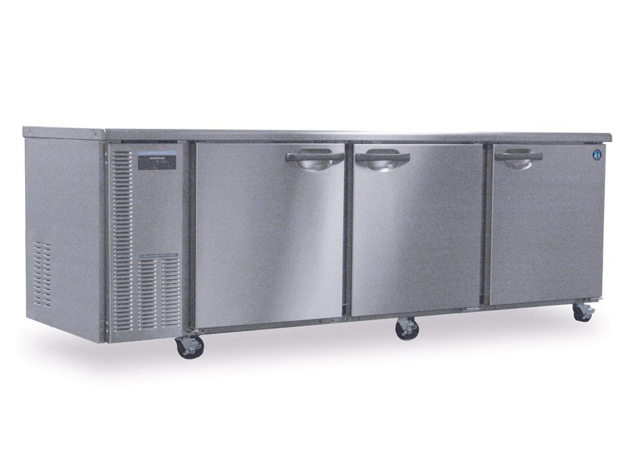 Hoshizaki HUR96A Three Section Stainless Door with Lock Undercounter Refrigerator