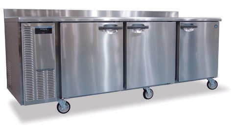 Hoshizaki HWR96A Three Section Stainless Door with Lock Worktop Refrigerator