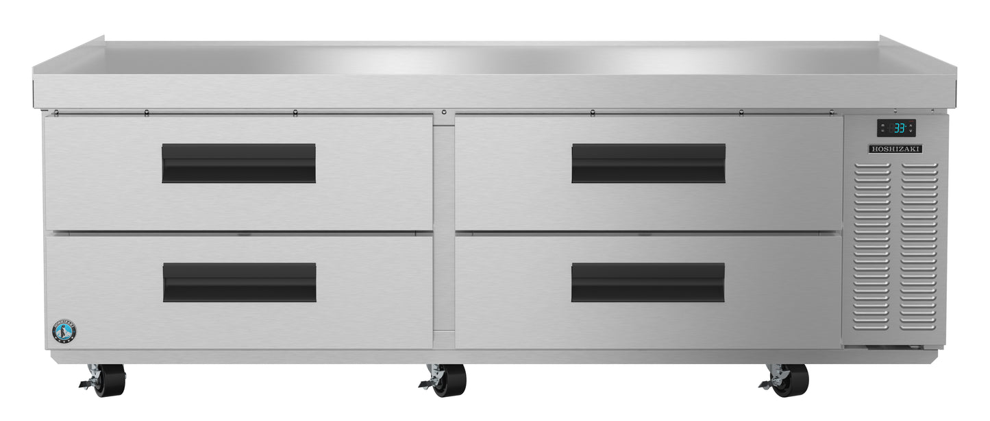 Hoshizaki CR72A Two Section Stainless Drawers Chef Base Prep Table Refrigerator