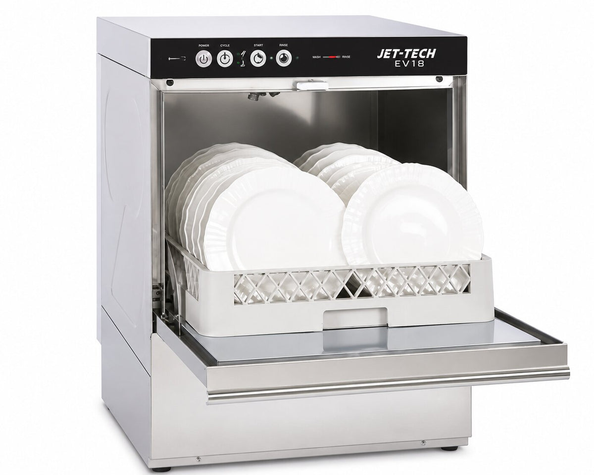 Jet-Tech EV18 60 Racks/Hour High Temperature Undercounter Dishwasher