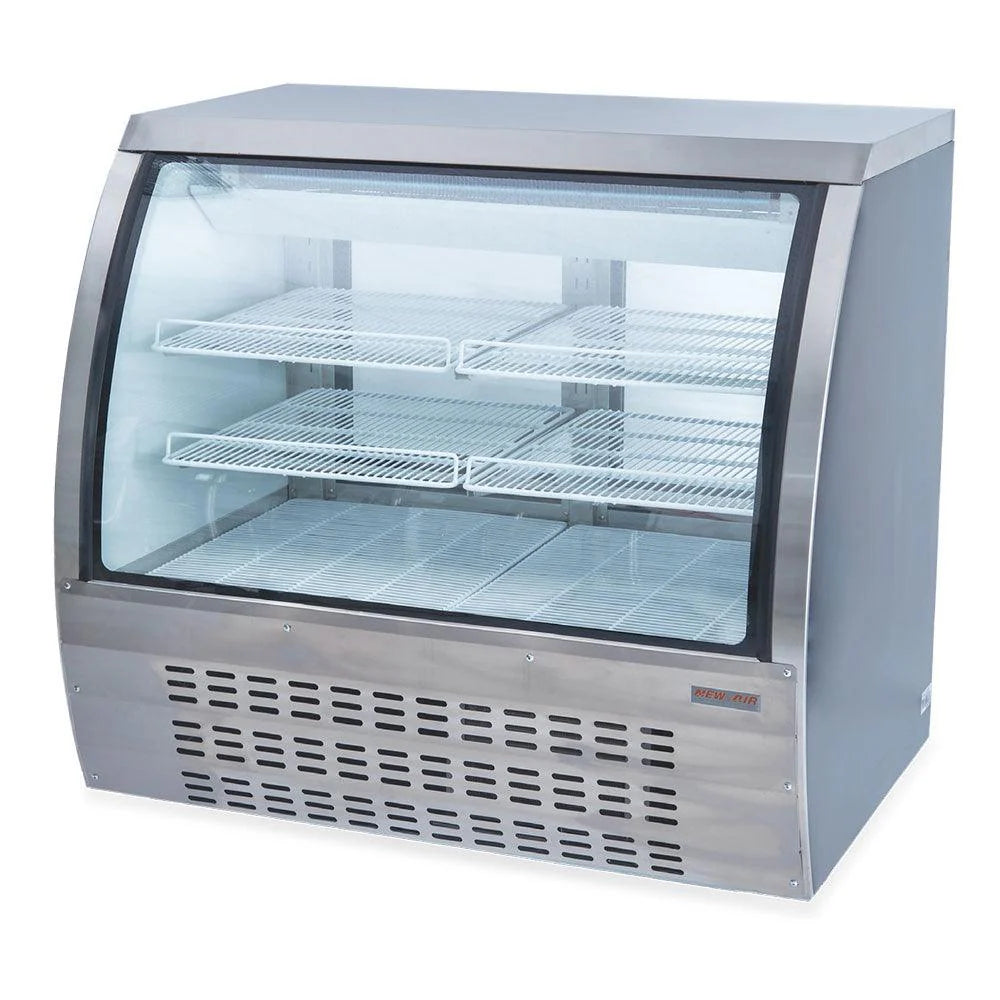 New Air NDC-018-CG 18 cu. ft. / 510 L 48" Curved Glass Refrigerated Deli Case