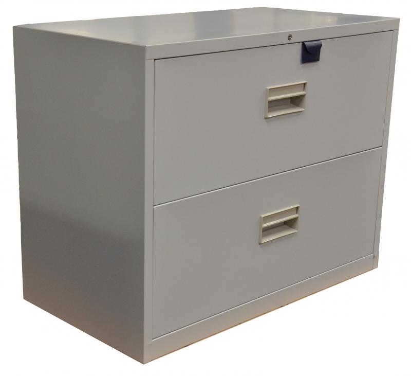 Omcan 21652 Light-Gray 2-Drawer Legal Lateral File Cabinet