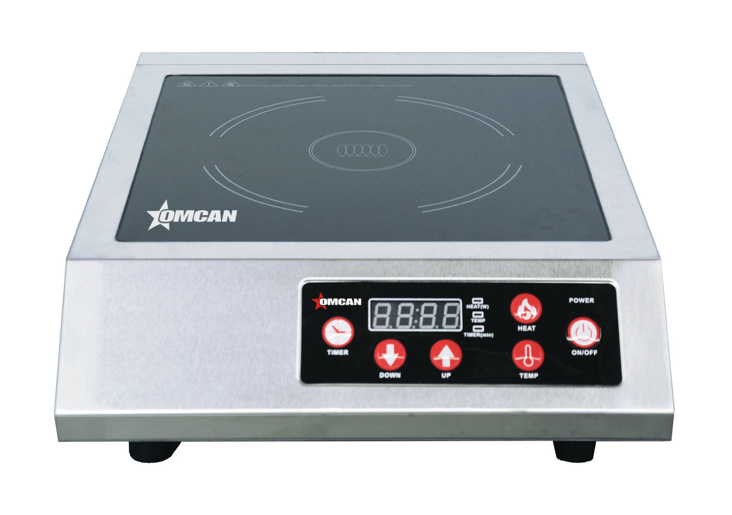 Omcan 44415 1.8kW Stainless Steel Countertop Commercial Induction Cooker