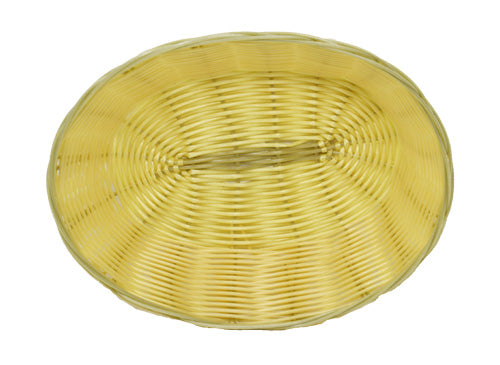 Omcan 47197 9.5" x 6.25" x 2.75" Oval Natural Woven Basket