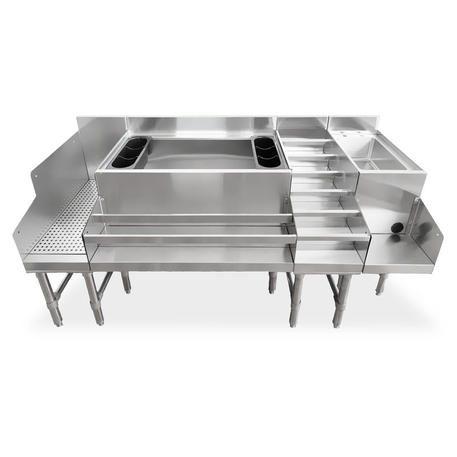 Omcan 47520 36" Ice Bin with 3" Backsplash 2 Holders