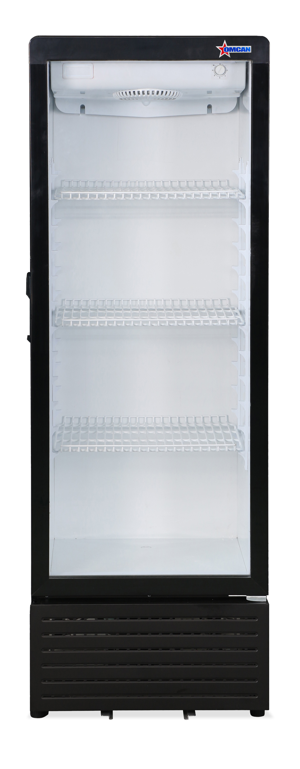 Omcan 47586 21" Black Single Glass Door Refrigerated Showcase