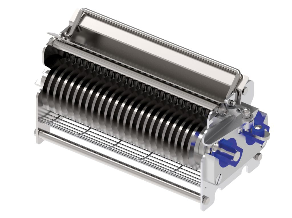 Omcan 47857 5/8" (15mm) Fajita Meat Strip Cutter Cradle with 32 Blades for Electric Meat Tenderizer #47709