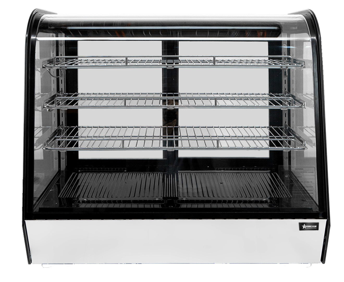 Omcan 47968 10 cu. ft. (277 Liters) 60" Curved Glass Countertop Refrigerated Display