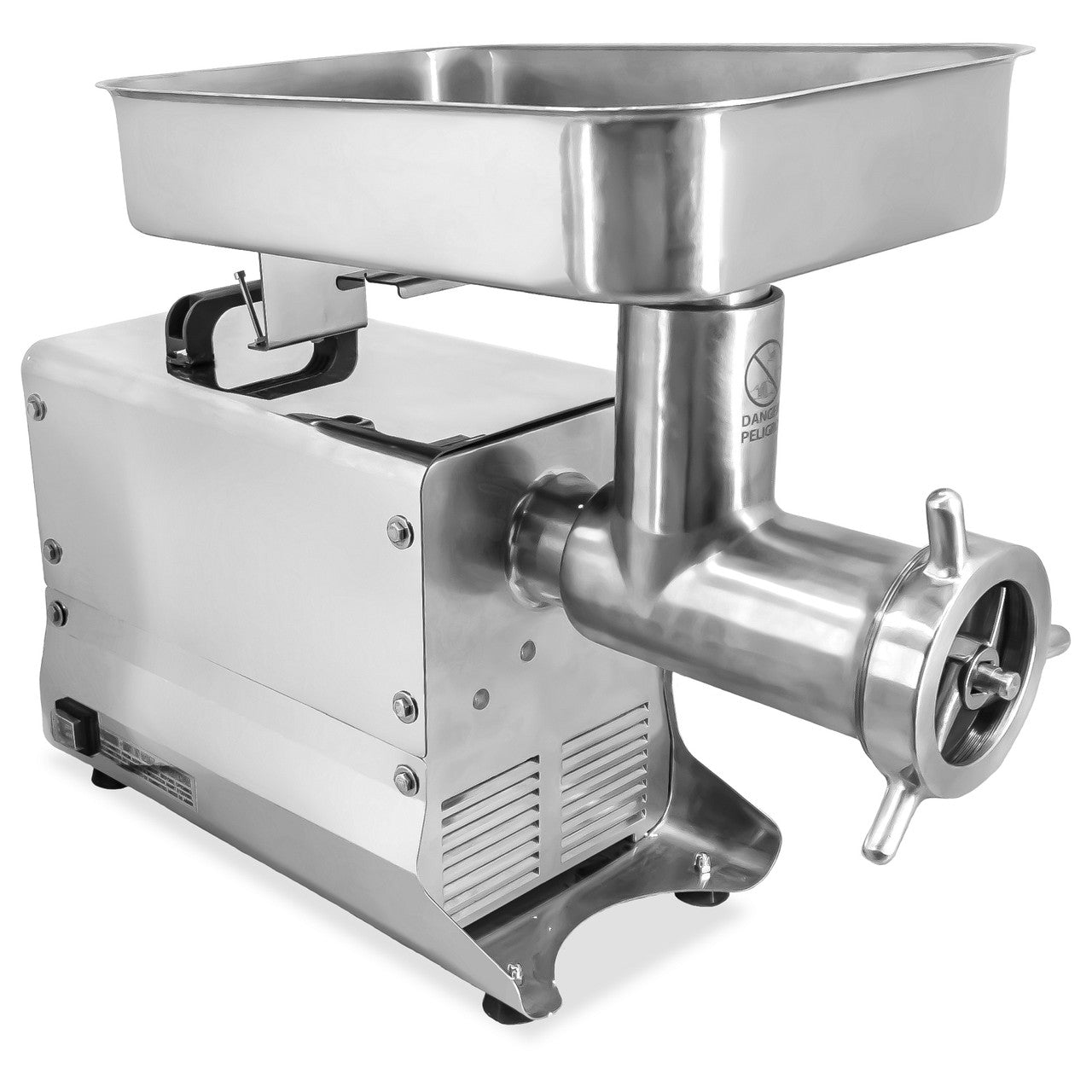 Omcan 48888 #32 Stainless Steel Commercial Medium-Duty Meat Grinder with 1.5 HP