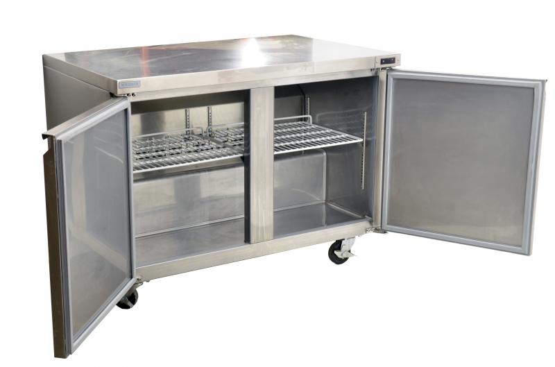 Omcan 50056 12 cu. ft. / 338 L 47" 2-Door Undercounter Refrigerator