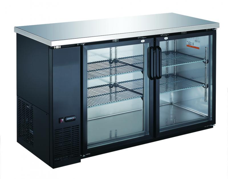 Omcan 50058 11.8 cu. ft. 49" Glass Door Back Bar Cooler