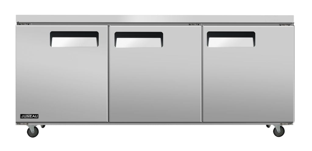 Omcan 58019 11 cu.ft./308 L 72" Double Door Stainless Steel Undercounter Juneau Freezer
