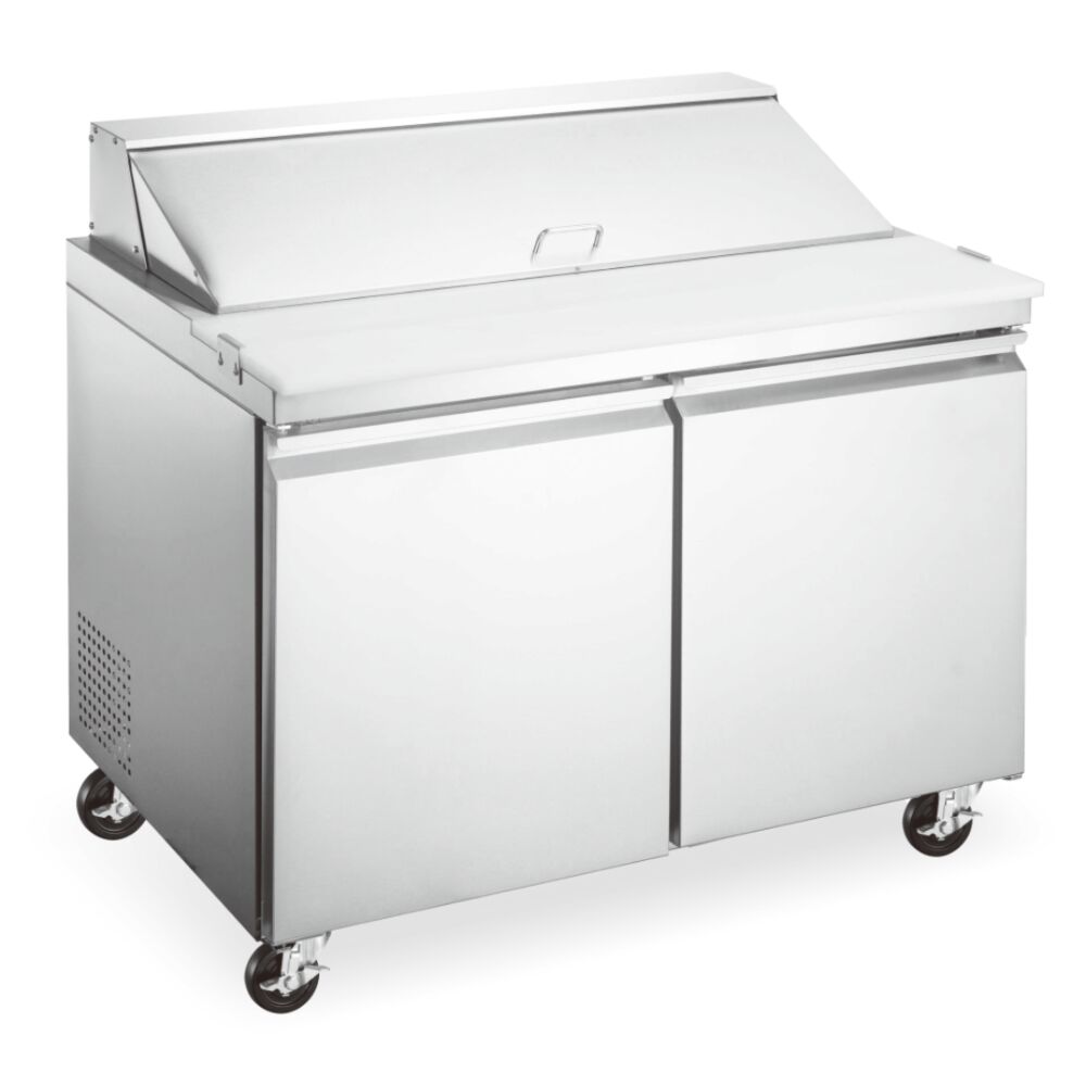 Omcan 59129 72" 2-Door Aurora Mega Refrigerated Prep Table