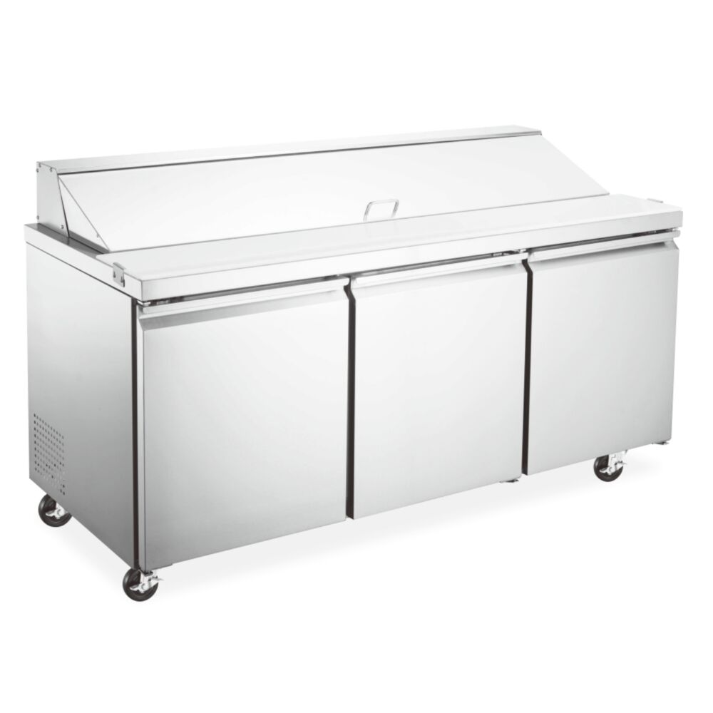 Omcan 59130 60" 3-Door Aurora Mega Refrigerated Prep Table