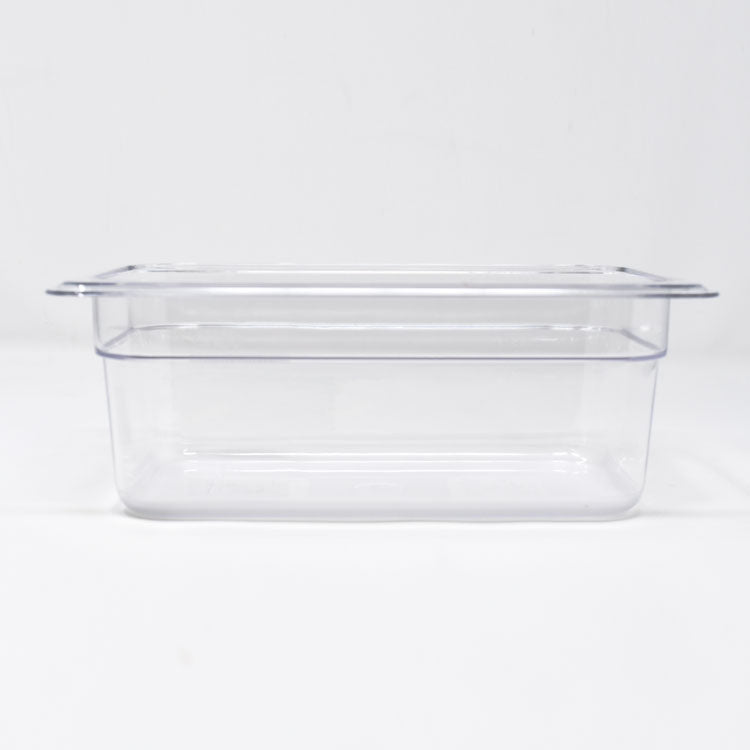 Omcan 80062 1/4-size Clear Polycarbonate Food Pan with 3 15/16" Deep