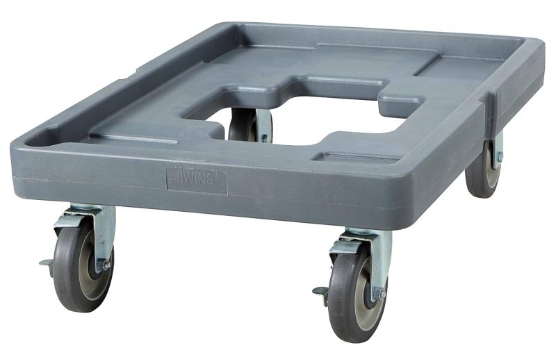 Omcan 80189 330 lbs Gray Food Carrier Dolly with Cargo Strap