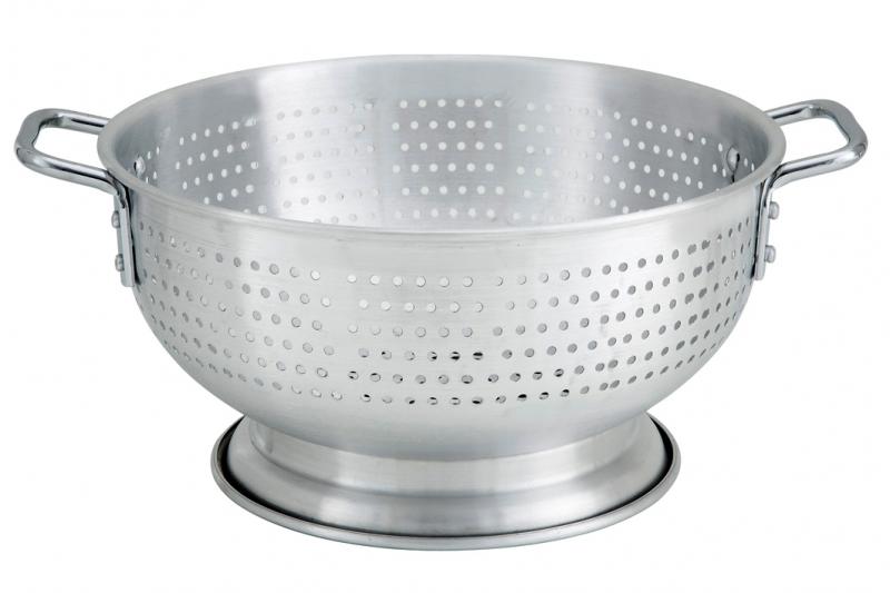 Omcan 80405 Aluminum Colander with Base and Handles