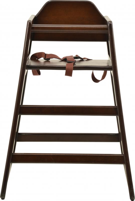 Omcan 80611 Mahogany Wooden Commercial High Chair