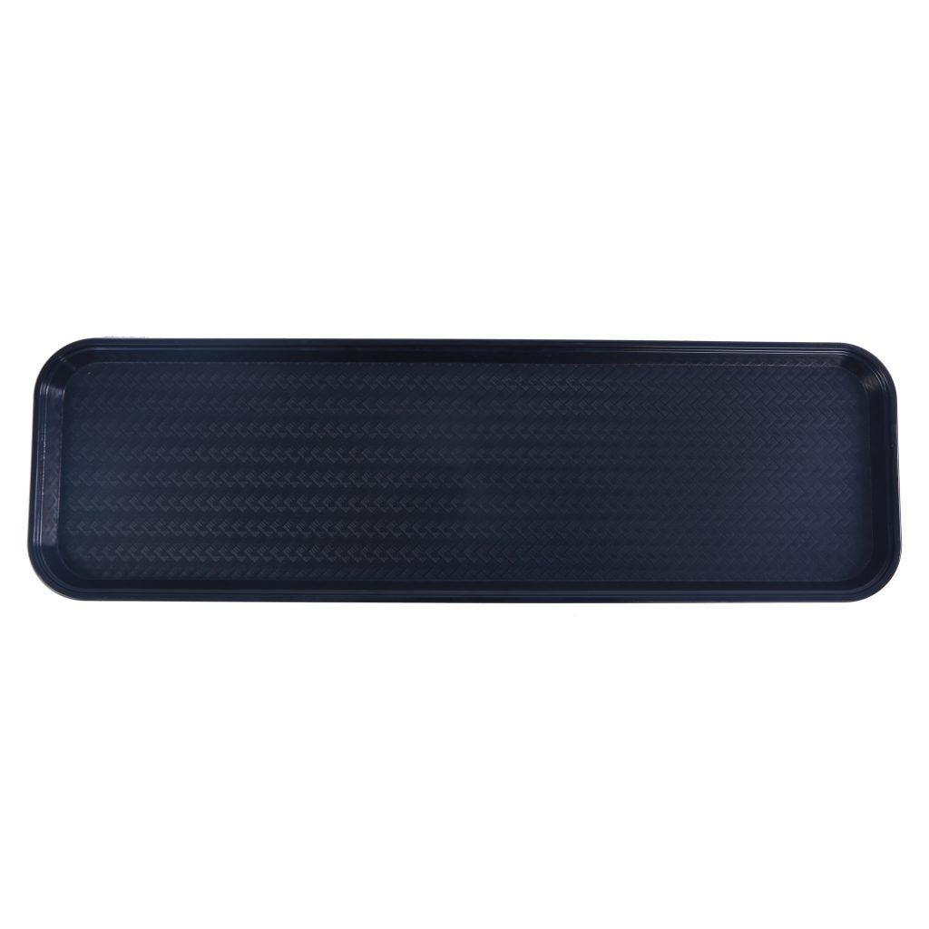 Omcan 81101 9" x 30" Black ABS Plastic Food and Produce Display / Merchandising Tray
