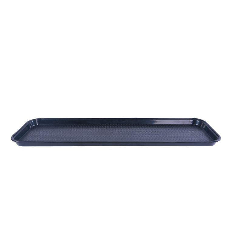 Omcan 81101 9" x 30" Black ABS Plastic Food and Produce Display / Merchandising Tray