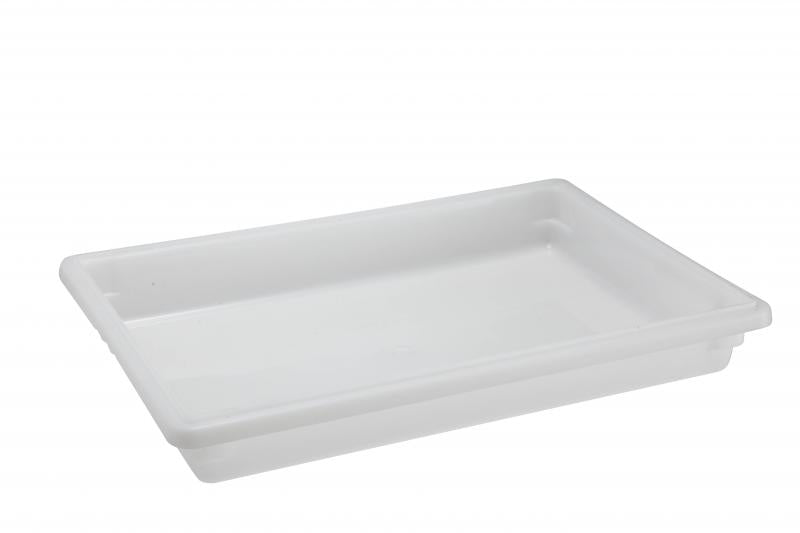 Omcan 85128 18" x 26" x 3.5" White Rectangular Polypropylene Food Storage Container