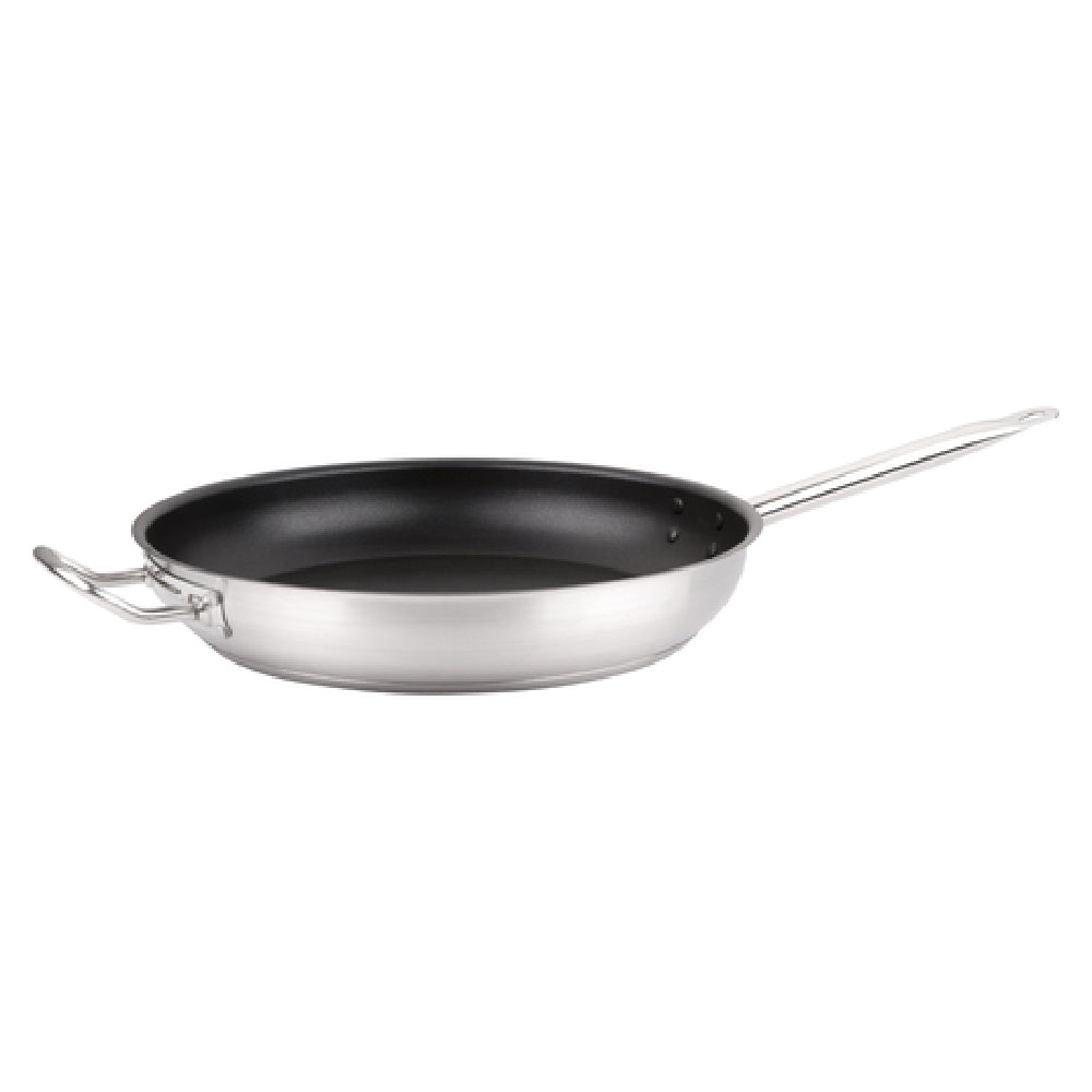 Omcan 85274 12" Stainless Steel Non-stick Fry Pan with Help Handle