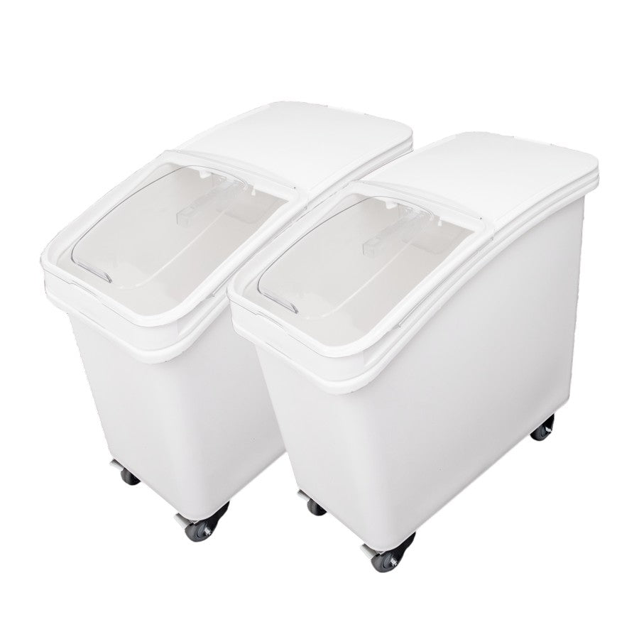 Omcan 80986 27-Gallon/102 L Ingredient Bin with Sliding Lid and Scoop (Pack of 2)