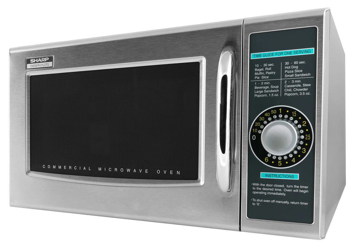 Sharp R-21LCFS 1 cu. ft. Stainless Steel Medium Duty Microwave Oven