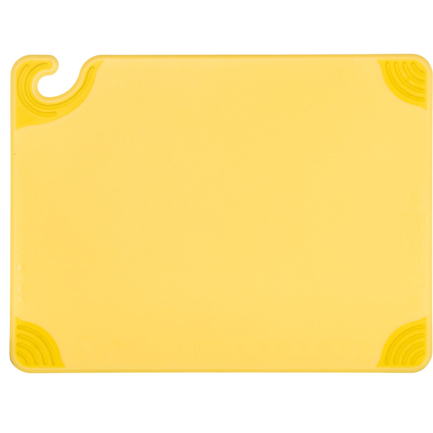 San Jamar CBG152012YL 15" x 20" x 0.5" Yellow Saf-T-Grip Cutting Board