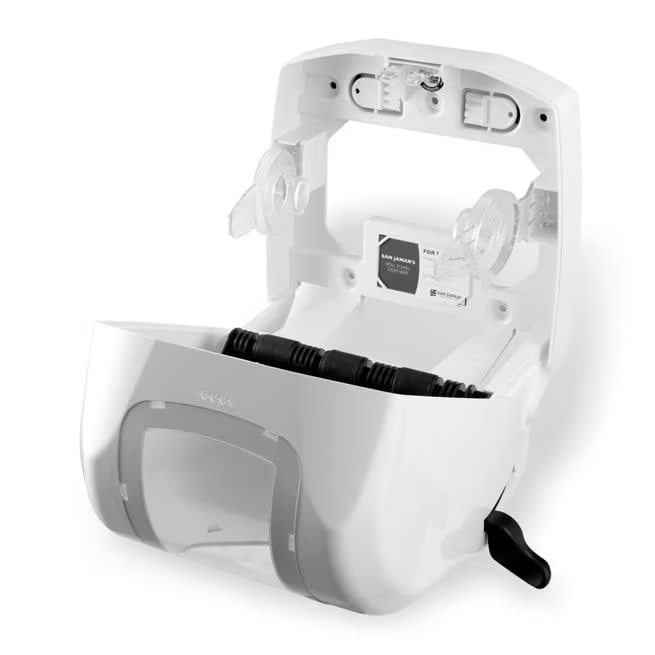 Carlisle T970WHCL White/Clear Summit Lever Roll Towel Dispenser