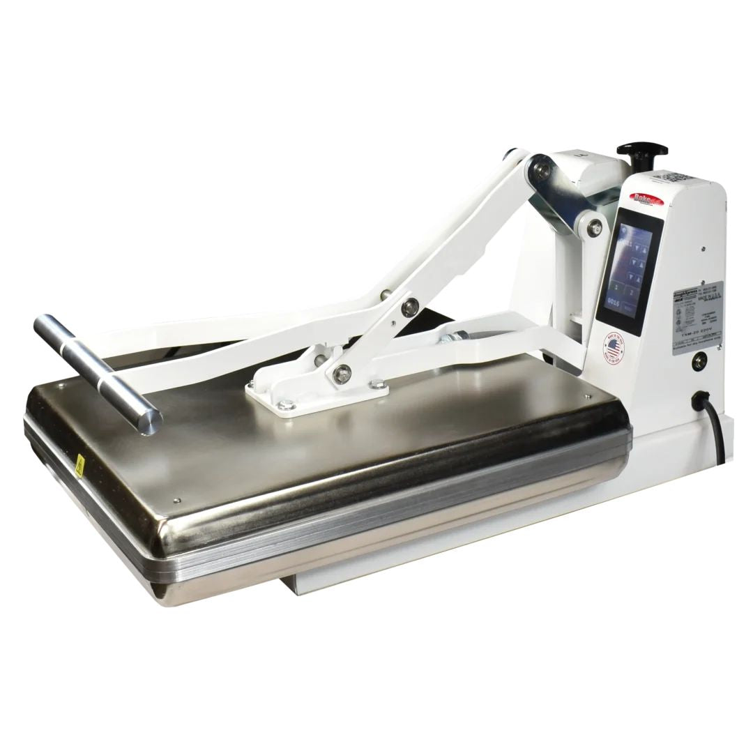 BakeMax BMTXM20 16″ x 20″ Countertop White Powder Coated Clamshell Manual Dual Heat Tortilla Press