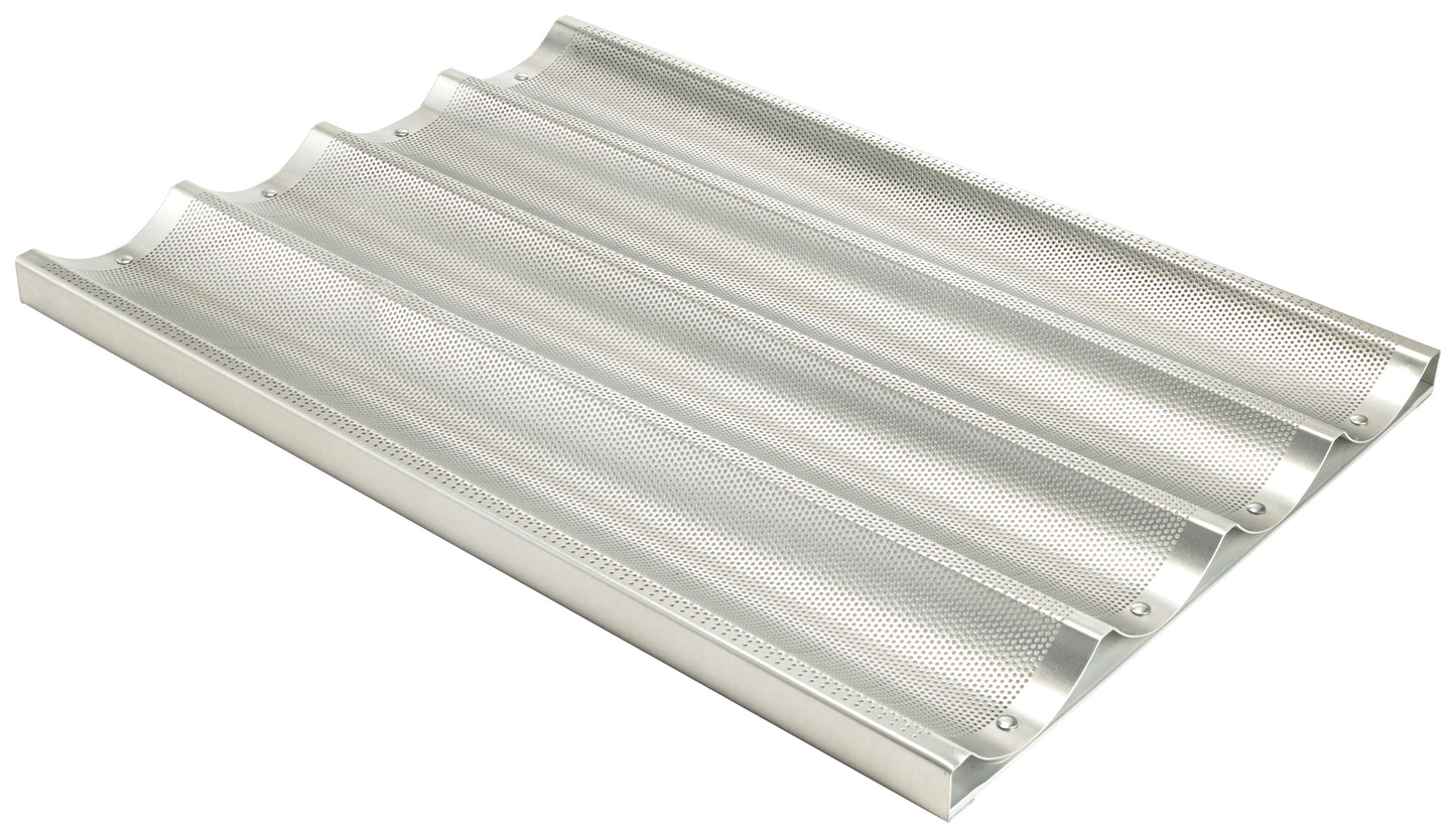 Winco ABPN-4 4-Slot Aluminum Baguette Pan