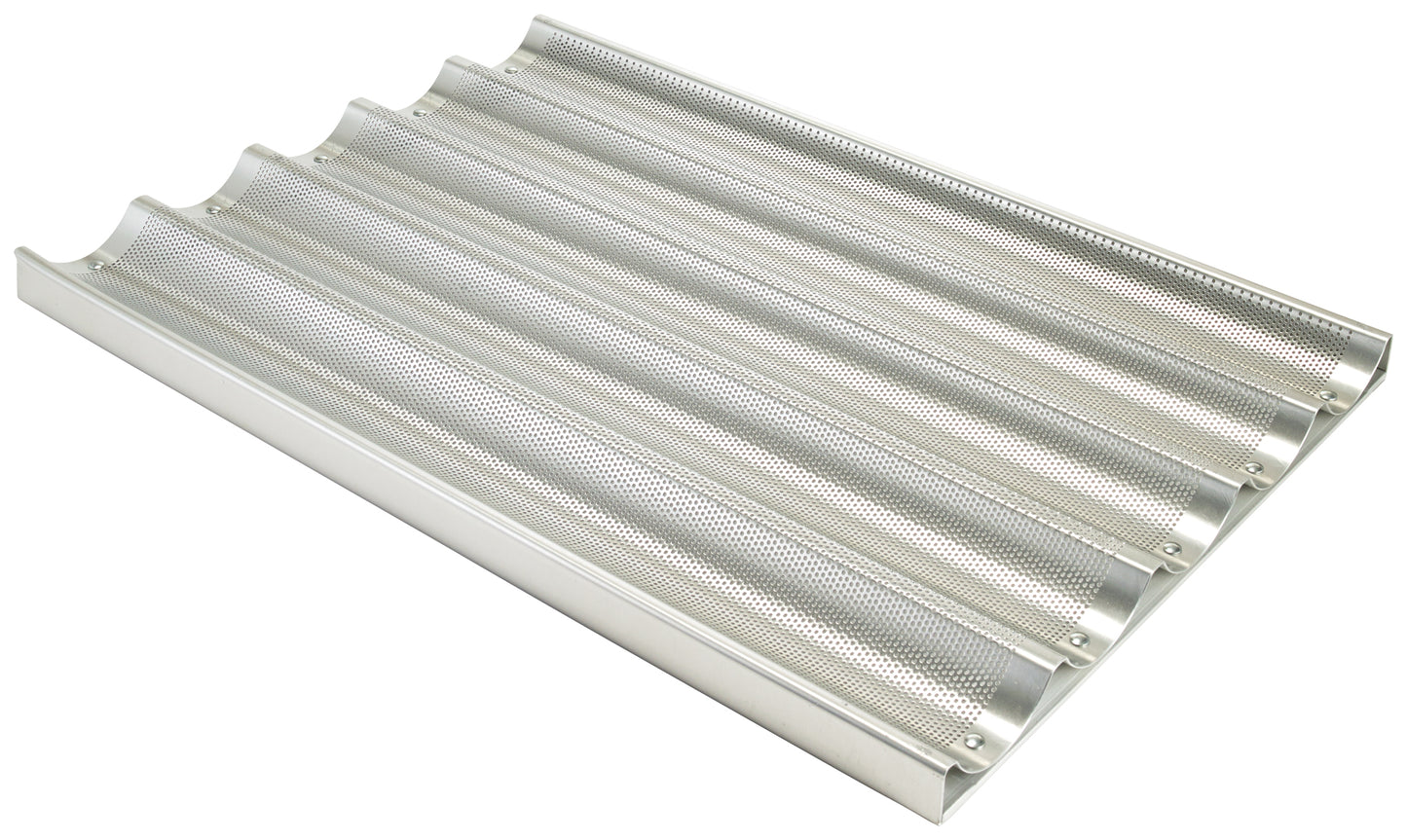 Winco ABPN-5 5-Slot Aluminum Baguette Pan