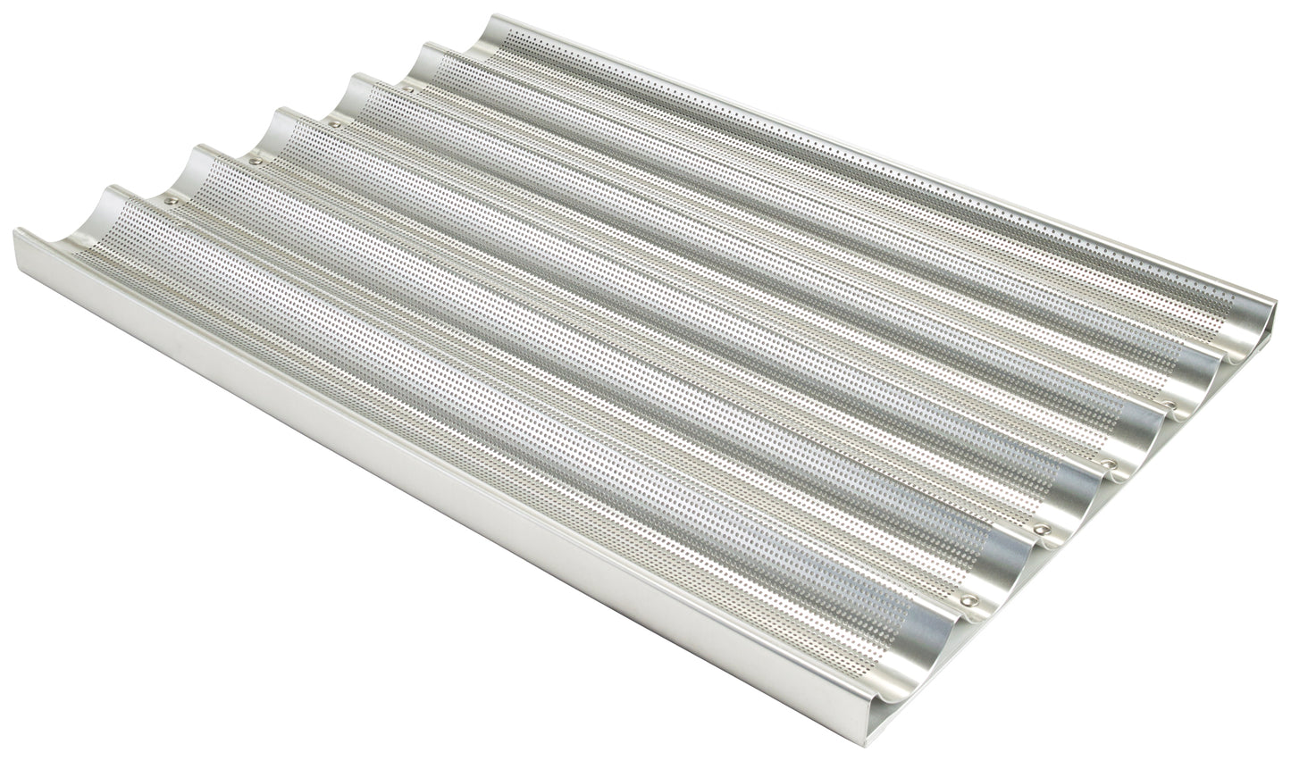 Winco ABPN-6 6-Slots Aluminum Baguette Pan