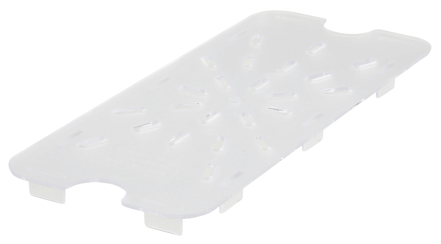 Winco SP73DS 1/3 Size Rectangle Polycarbonate Drain Shelf