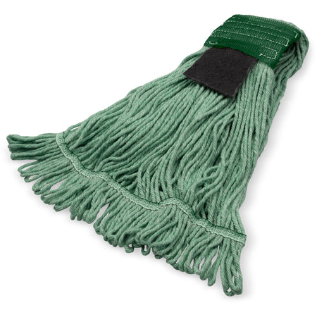 Carlisle 369418S09 Medium Green Acrylic Fiber Looped-End Mop w/ Green Band