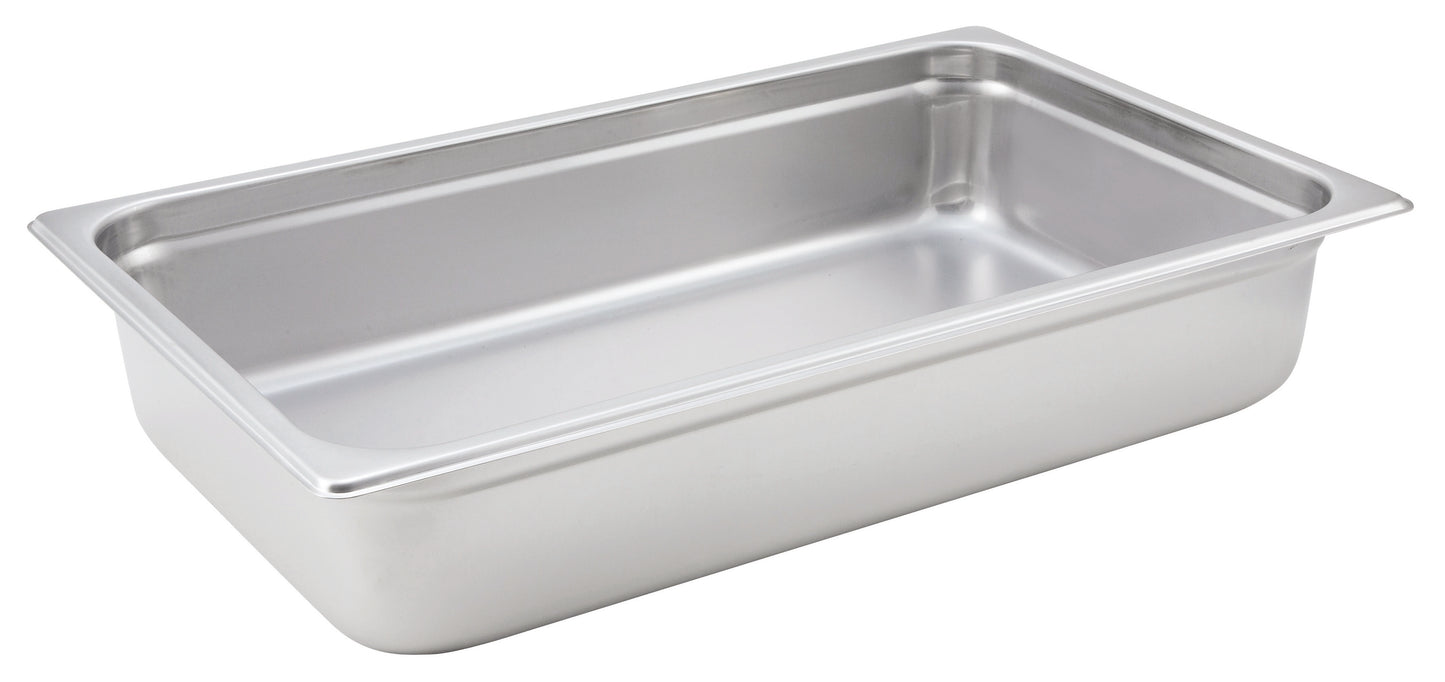 Winco SPJH-104 Full-size Stainless Steel Anti-jam Steam Pan, 4" Deep